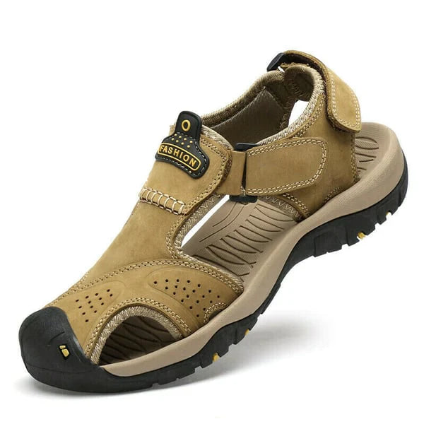 On This Week Sale off 70%🔥 Men's Outdoor Leather Orthopedic Summer Sandals