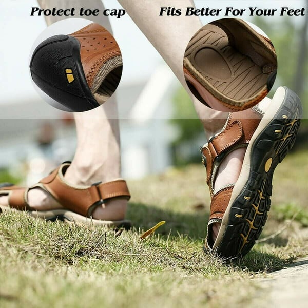 On This Week Sale off 70%🔥 Men's Outdoor Leather Orthopedic Summer Sandals