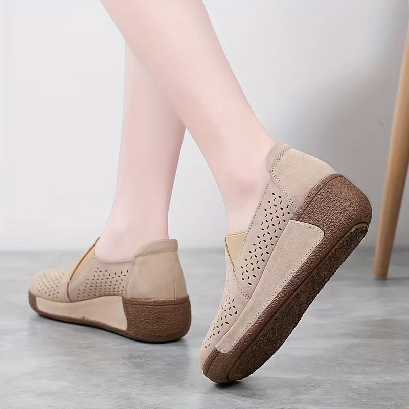 Spring & Summer 50% Offđ Womenâs Orthopedic Flats Platform Walking Shoes, Comfort Leather Loafers
