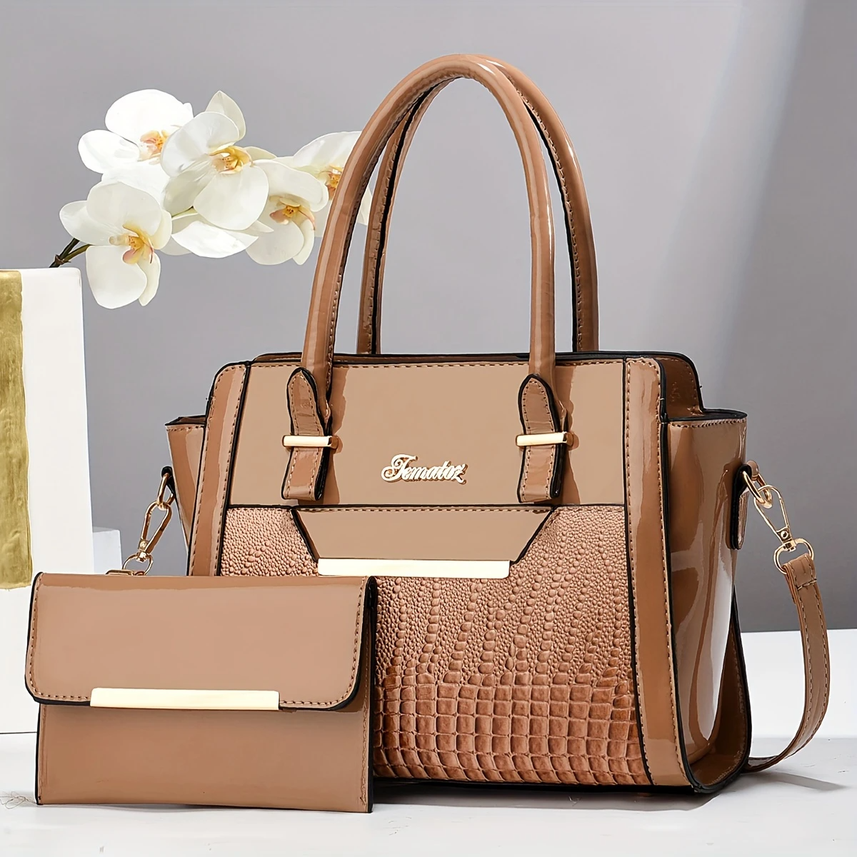 Early Mother's Day Pormotion 49% Off❤️Shiny Crocodile Pattern Tote Bags for Women