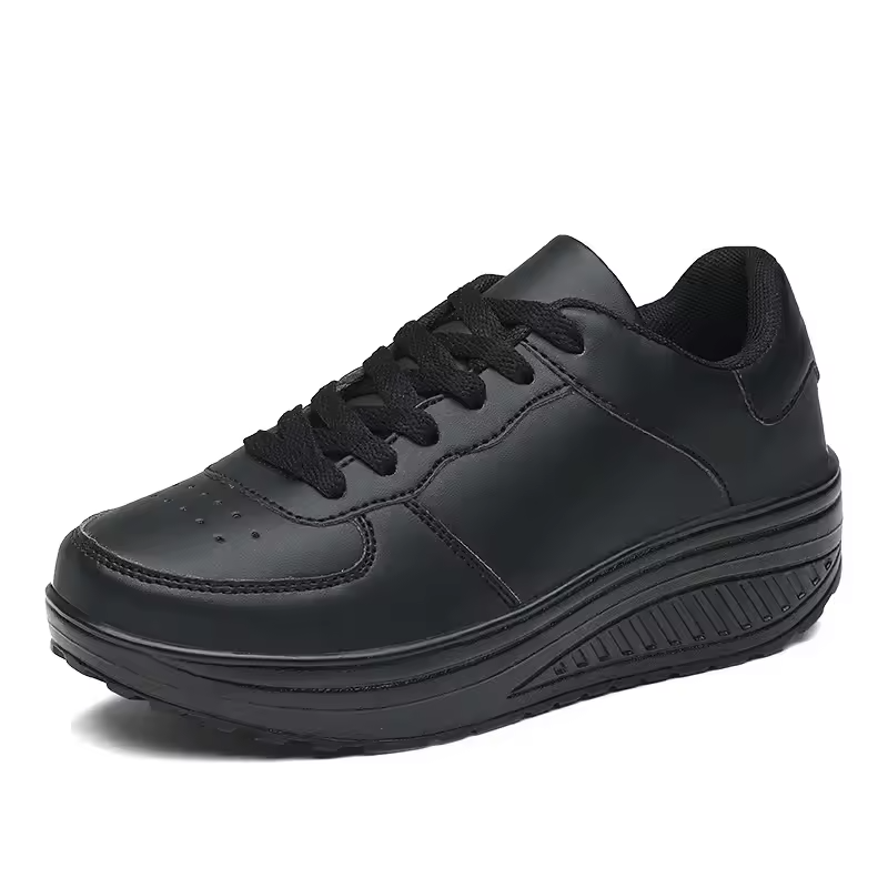 Spring Special 49% Off💝 Women's Orthopedic Lace-Up Leather Platform Sneakers – Casual Walking Shoes