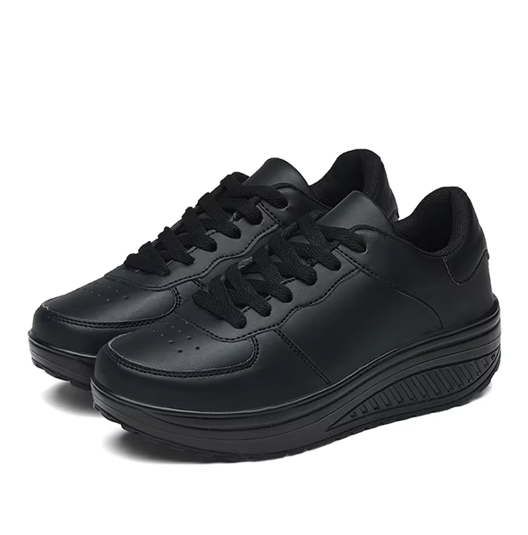 Spring Special 49% Off💝 Women's Orthopedic Lace-Up Leather Platform Sneakers – Casual Walking Shoes