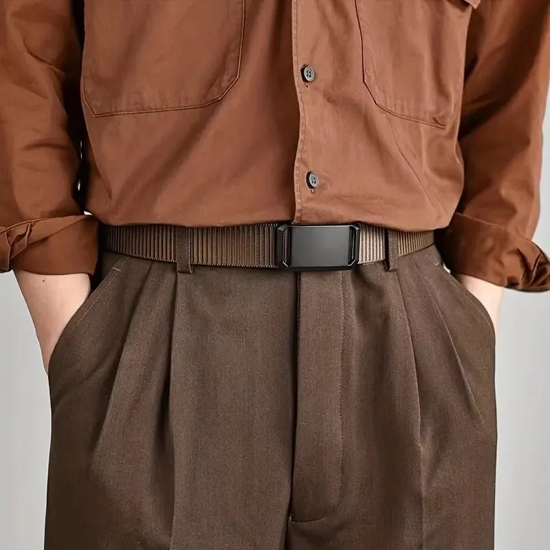 Men's Stylish Canvas Belt with Automatic Buckle