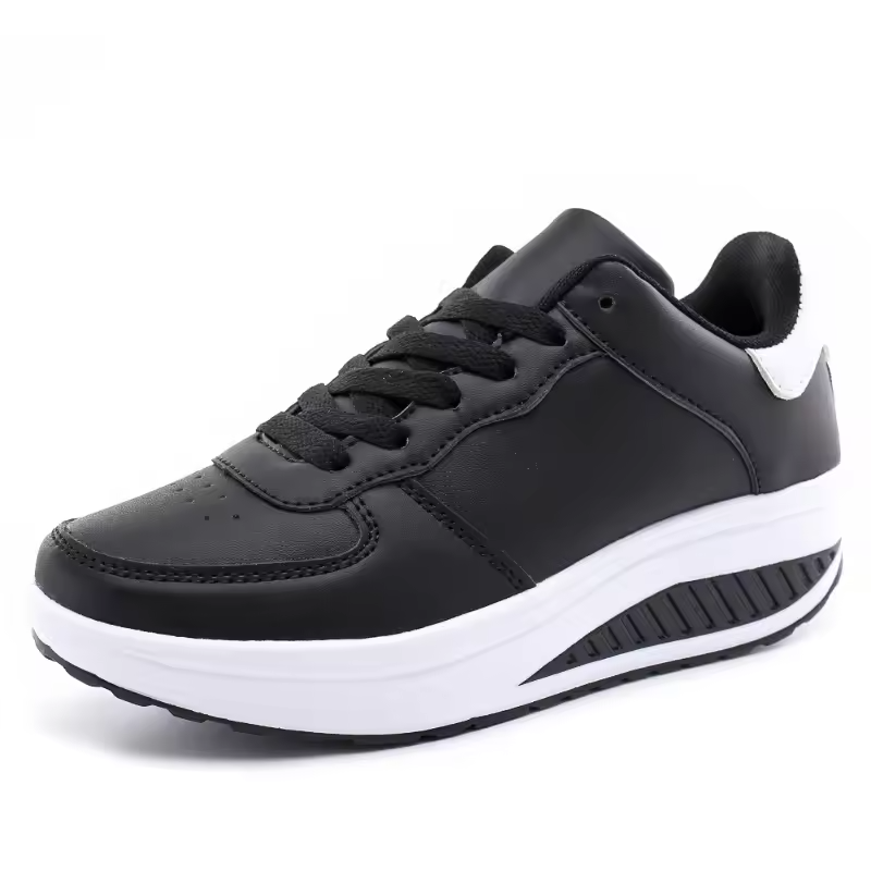 Spring Special 49% Off💝 Women's Orthopedic Lace-Up Leather Platform Sneakers – Casual Walking Shoes
