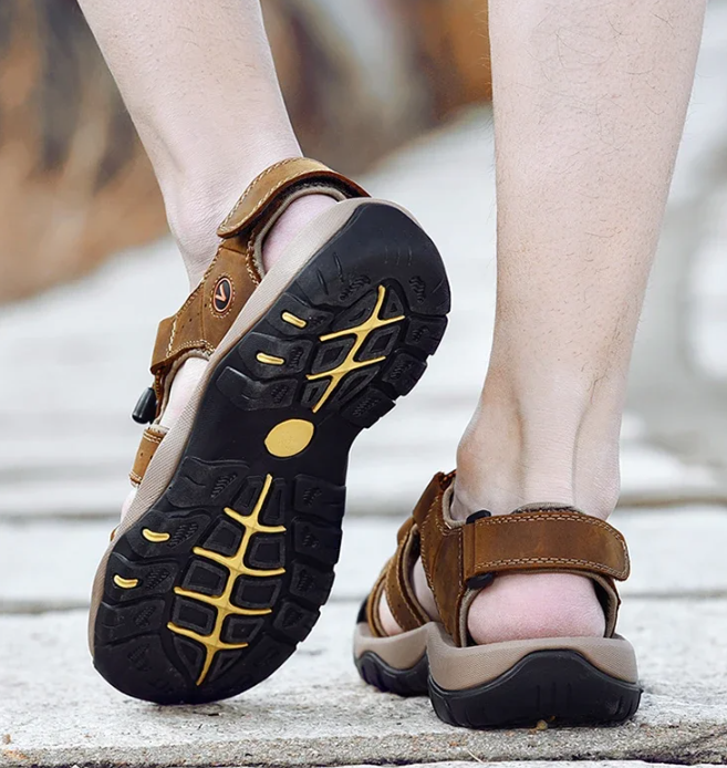 On This Week Sale off 70%🔥 Men's Outdoor Leather Orthopedic Summer Sandals
