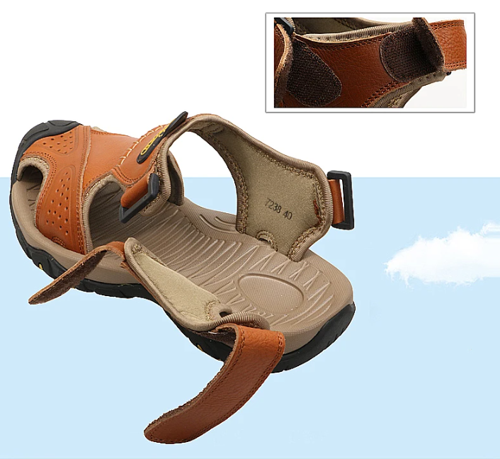 On This Week Sale off 70%🔥 Men's Outdoor Leather Orthopedic Summer Sandals