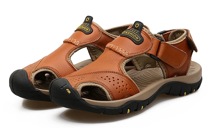 On This Week Sale off 70%🔥 Men's Outdoor Leather Orthopedic Summer Sandals