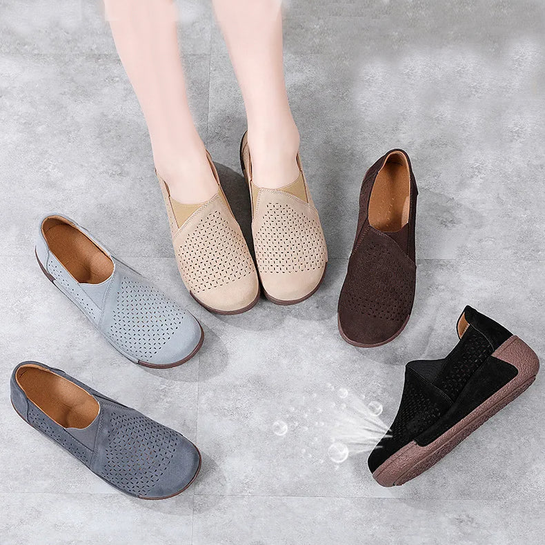 Spring & Summer 50% Offđ Womenâs Orthopedic Flats Platform Walking Shoes, Comfort Leather Loafers