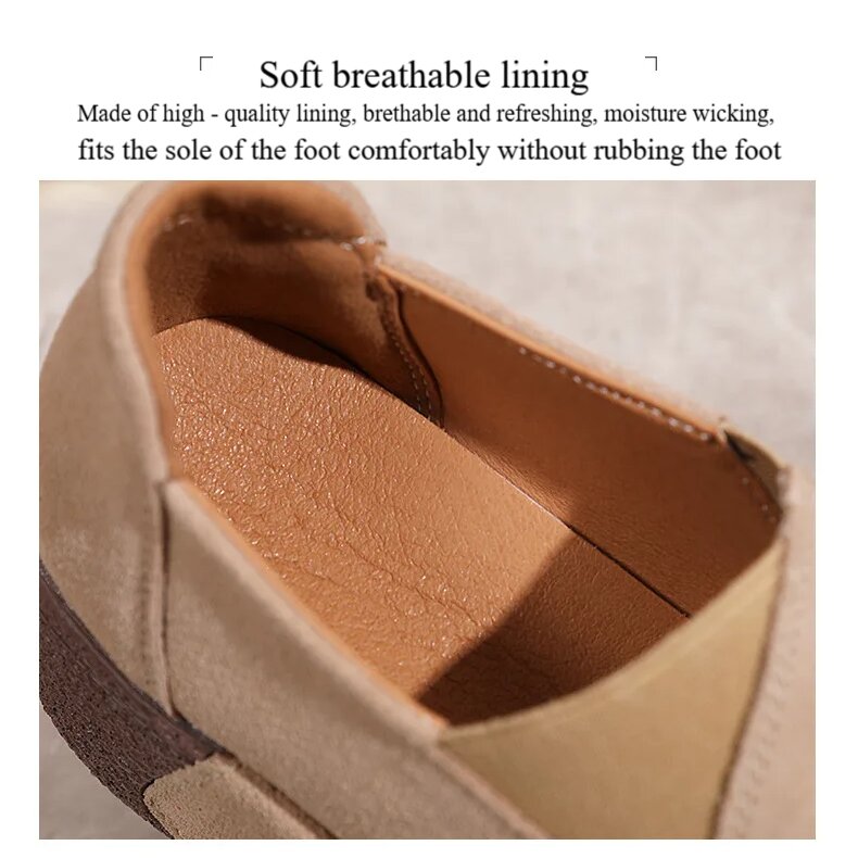 Spring & Summer 50% Offđ Womenâs Orthopedic Flats Platform Walking Shoes, Comfort Leather Loafers