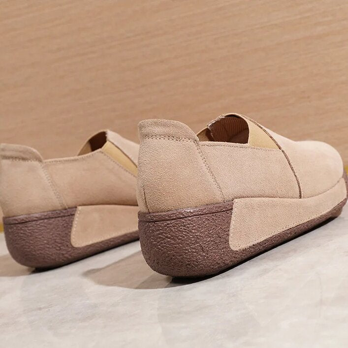 Spring & Summer 50% Offđ Womenâs Orthopedic Flats Platform Walking Shoes, Comfort Leather Loafers