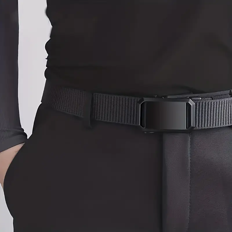 Men's Stylish Canvas Belt with Automatic Buckle
