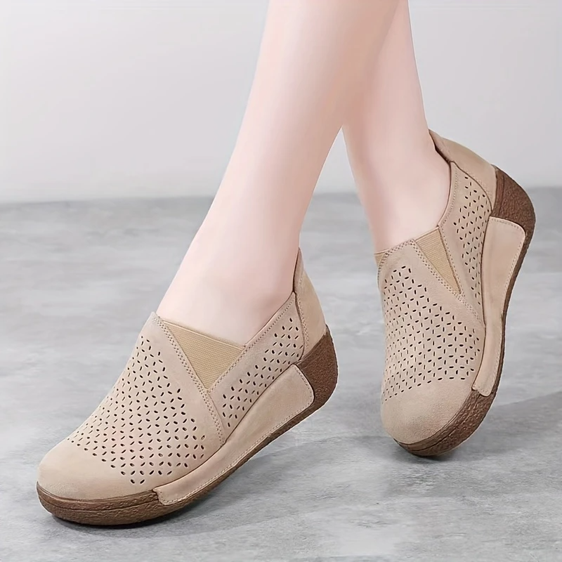 Spring & Summer 50% Offđ Womenâs Orthopedic Flats Platform Walking Shoes, Comfort Leather Loafers