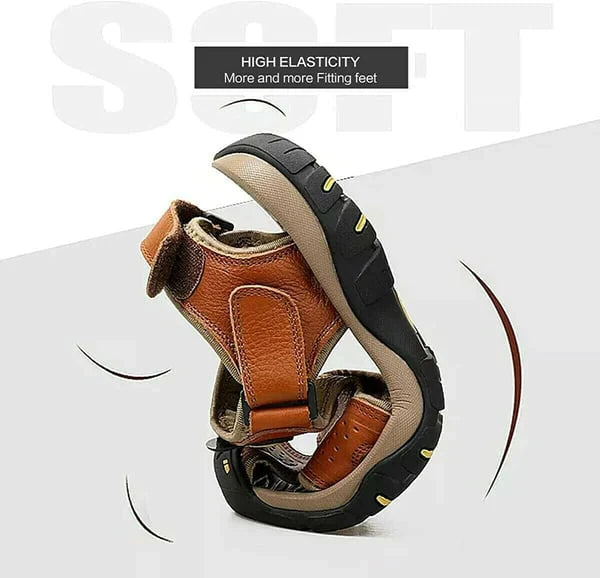 On This Week Sale off 70%🔥 Men's Outdoor Leather Orthopedic Summer Sandals