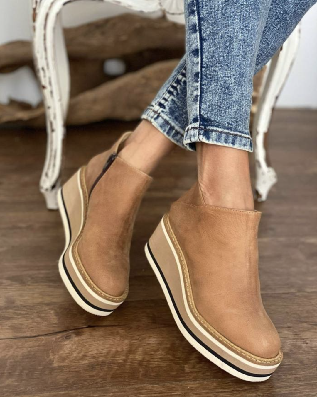 HOT SALE 45% OFFđ„Women's Premium Solid Wedge Ankle Boots