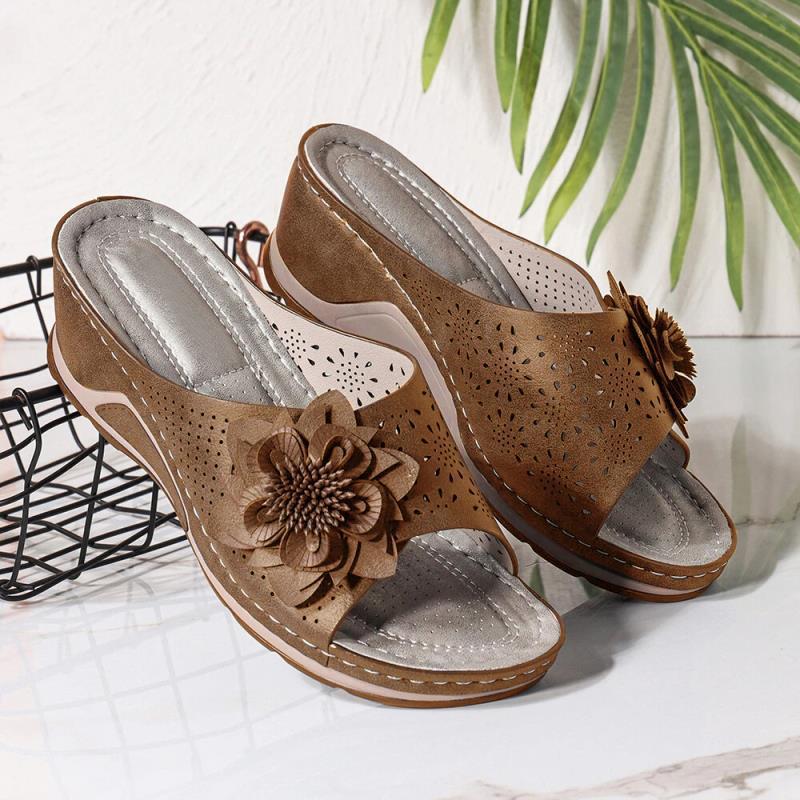 Leather Soft Footbed Orthopedic Arch-Support Sandals