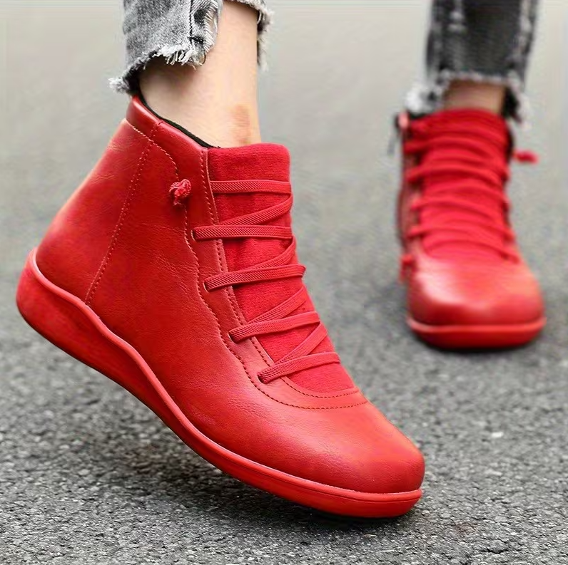 Elena™ Easy-Zip Round-Toe Comfort Boots