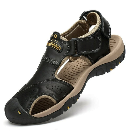 On This Week Sale off 70%🔥 Men's Outdoor Leather Orthopedic Summer Sandals
